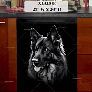 Preview of Beautiful German Shepherd Portrait magnet in Extra Large size.