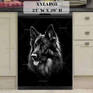 Preview of Beautiful German Shepherd Portrait magnet in XX Large size.