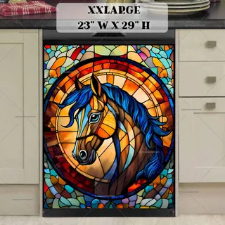 Preview of Stained Glass Horse magnet in XX Large size.