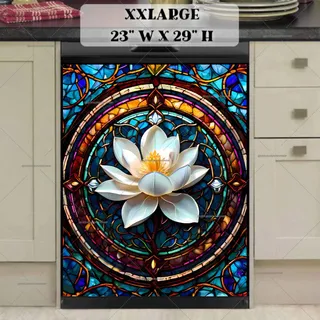 Preview of Stained Glass Magnolia magnet in XX Large size.