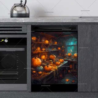 Preview of Glowing Pumpkins in the Witch's Kitchen magnet.