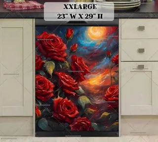 Preview of Red Roses in the Sunset magnet in XX Large size.