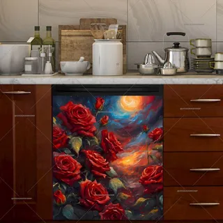 Preview of Red Roses in the Sunset magnet.