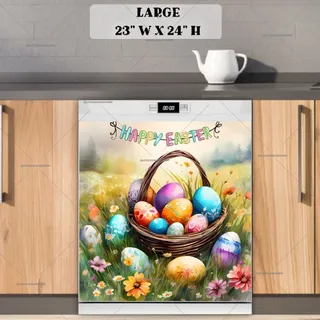 Preview of Easter Basket with Eggs magnet in Large size.