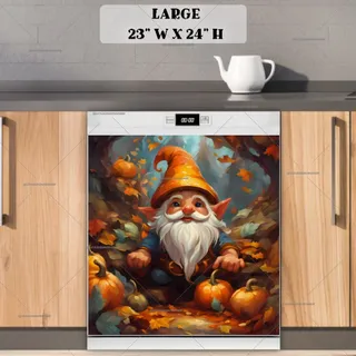 Preview of Cute Autumn Gnome magnet in Large size.