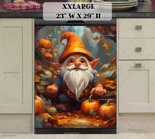 Preview of Cute Autumn Gnome magnet in XX Large size.