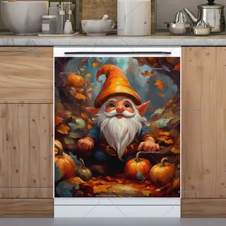 Preview of Cute Autumn Gnome magnet.