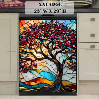 Preview of Stained Glass Spring Cherry Tree magnet in XX Large size.