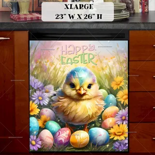 Preview of Little Easter Chick with Eggs magnet in Extra Large size.