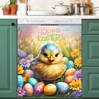 Preview of Little Easter Chick with Eggs magnet.