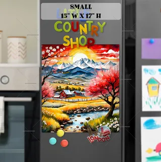 Preview of Springtime in the Country magnet in Small size.