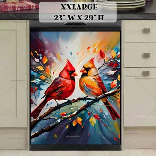 Preview of Cardinal Couple on the Tree magnet in XX Large size.