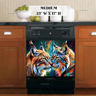 Preview of Beautiful Lynx Couple magnet in Medium size.