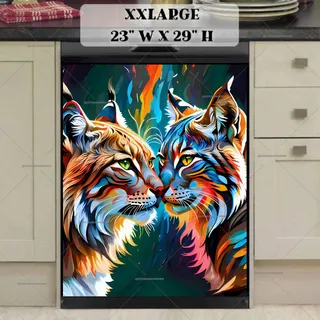 Preview of Beautiful Lynx Couple magnet in XX Large size.