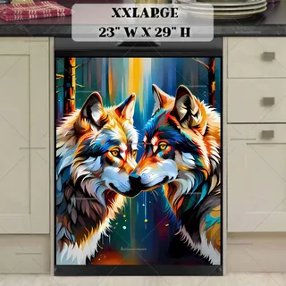 Preview of Beautiful Wolf Couple magnet in XX Large size.