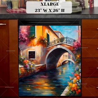 Preview of Summer Bridge in Venice magnet in Extra Large size.