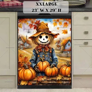 Preview of Cute Fall Scarecrow magnet in XX Large size.