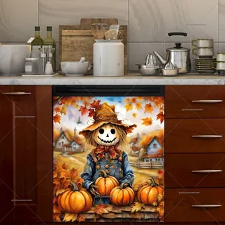 Preview of Cute Fall Scarecrow magnet.