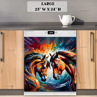 Preview of Native Horse Couple magnet in Large size.