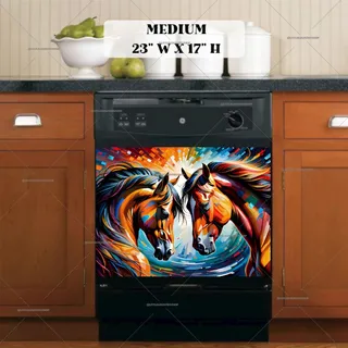 Preview of Native Horse Couple magnet in Medium size.