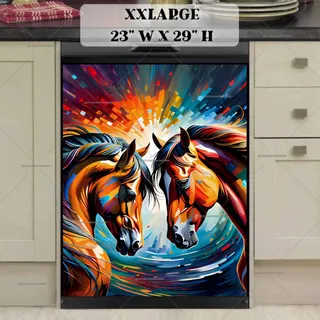 Preview of Native Horse Couple magnet in XX Large size.