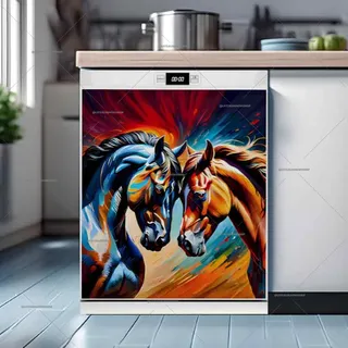 Preview of Native Horse Couple magnet.