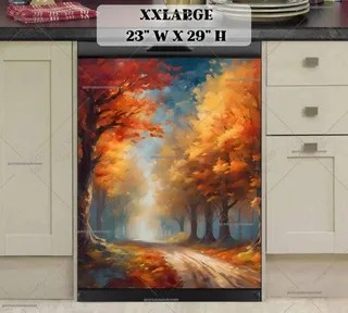 Preview of Autumn Forest Road magnet in XX Large size.