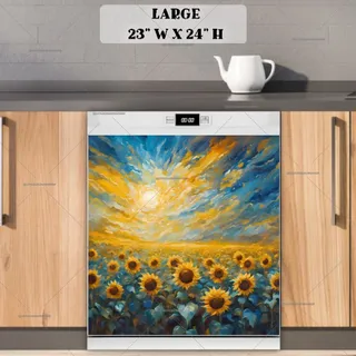 Preview of Tuscan Morning Sunflowers magnet in Large size.