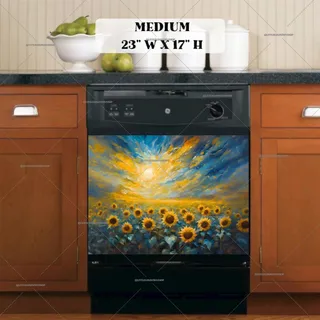 Preview of Tuscan Morning Sunflowers magnet in Medium size.