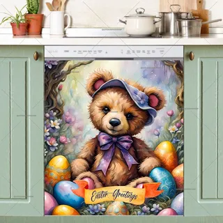 Preview of Cute Easter Teddy Bear magnet.