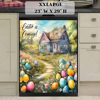 Preview of Pretty Easter Cottage magnet in XX Large size.