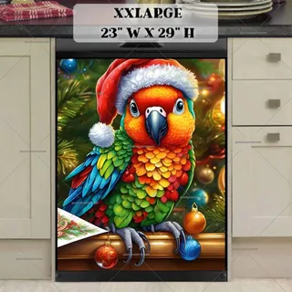 Preview of Cute Christmas Parrot magnet in XX Large size.