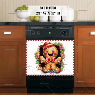 Preview of Cute Gingerbread Man magnet in Medium size.