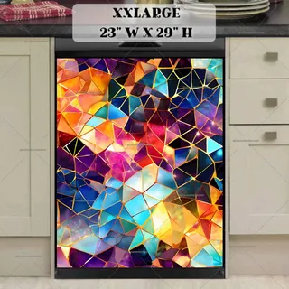 Preview of Abstract Stained Glass Pattern magnet in XX Large size.