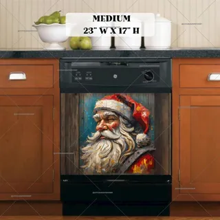 Preview of Rustic Santa Portrait magnet in Medium size.