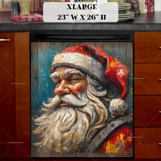 Preview of Rustic Santa Portrait magnet in Extra Large size.