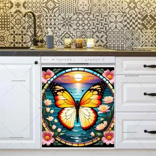 Preview of Stained Glass Summer Butterfly magnet.