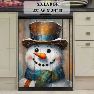 Preview of Rustic Farmhouse Snowman magnet in XX Large size.