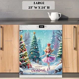 Preview of Sugarplum Fairy Christmas Greeting magnet in Large size.