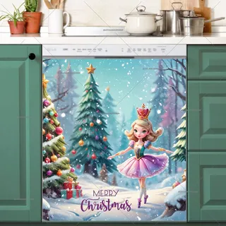 Preview of Sugarplum Fairy Christmas Greeting magnet.