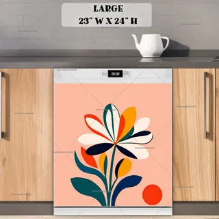 Preview of Modern Flower Art, Matisse Style magnet in Large size.