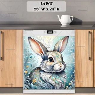 Preview of Gorgeous Spring Bunny magnet in Large size.