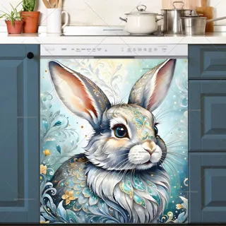 Preview of Gorgeous Spring Bunny magnet.