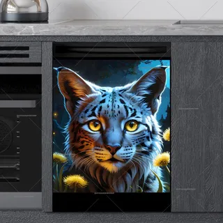 Preview of Young Lynx at Night magnet.