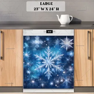 Preview of Beautiful Snowflakes magnet in Large size.