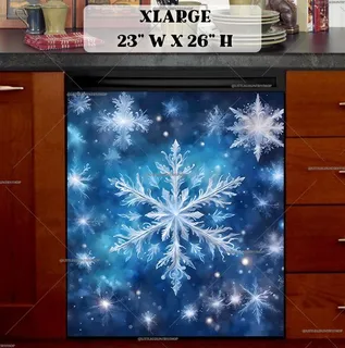 Preview of Beautiful Snowflakes magnet in Extra Large size.