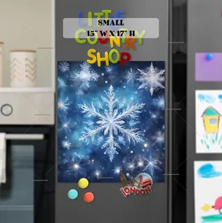 Preview of Beautiful Snowflakes magnet in Small size.