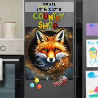 Preview of Beautiful Fox Portrait magnet in Small size.