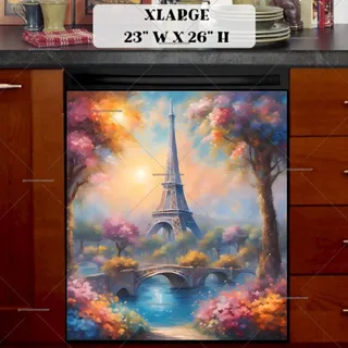 Preview of Springtime Eiffel Tower magnet in Extra Large size.