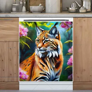 Preview of Lynx Within the Flowers magnet.